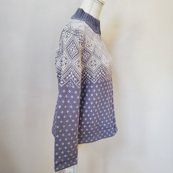 Norton Mcnaughton Petites periwinkle blue knit sweater jacket with zipper sz. PL - Picture 5 of 16